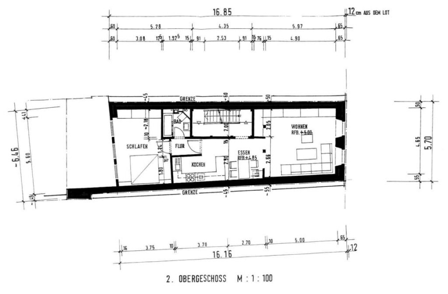 2-Zimmer-Wohnung im DG – Wohnen in der Villinger Innenstadt - Photo 2